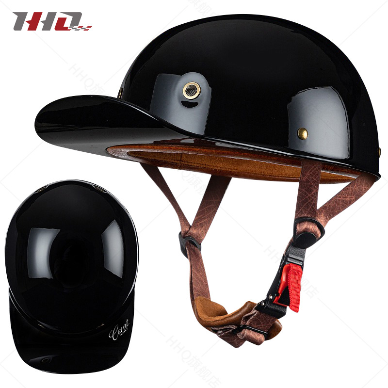 Al por mayor casco de motocicleta medio casco verano hombres y mujeres retro Harley motocicleta eléctrica gorra de béisbol primicia casco fabricante