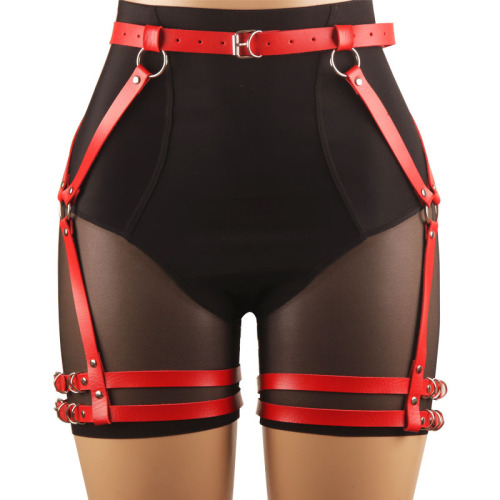 European and American Cross-border Jewelry Queen Leather Belt Amazon Adult Erotic Black Leather Restraint Performance Waist Belt