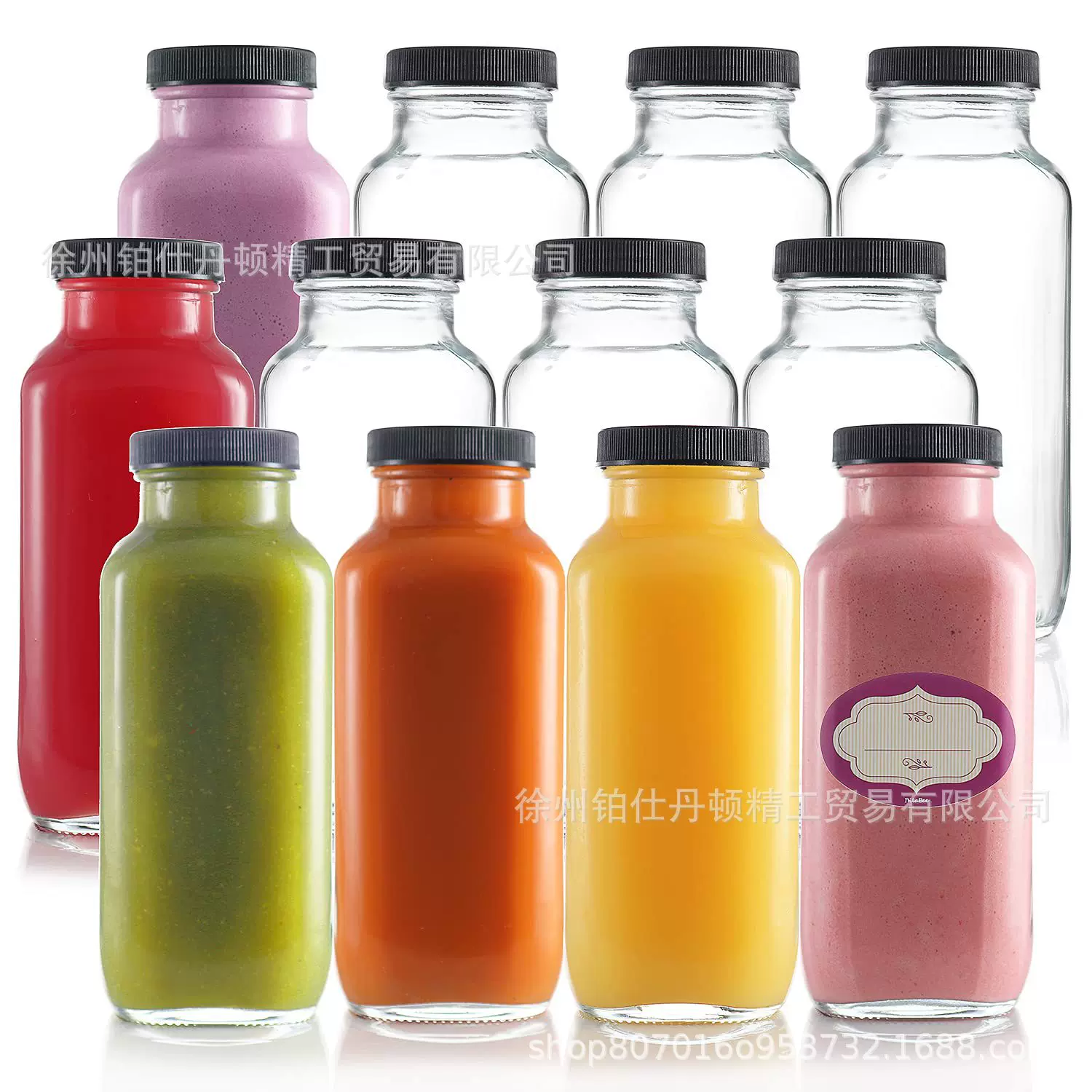 亚马逊玻璃牛奶咖啡饮料果汁杯榨汁果蔬包装瓶水杯储物罐分装瓶