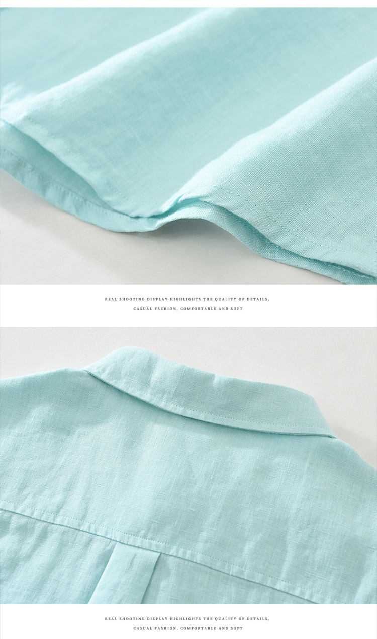2026 Japanese-style Linen Fresh Short-sleeve Shirt For Men, Versatile, Artistic, Casual, Loose, Breathable, Wholesale_viptrois.com