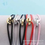 双环幸运新年简约时尚转运本命年韩国东大门双扣love手绳批发手编