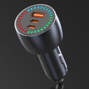 PD100W USB C Car Charger Adapter Fast PD 3-Port Metal Type-C Suitable for Apple PD100W USB C Car Charger Adapter Fast PD 3-Port Metal Type-C Suitable for Apple