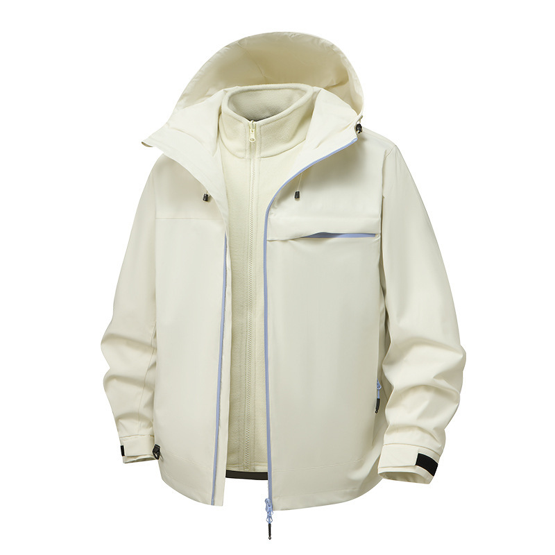 骆陀同款三合一外套男女新款冬季冲锋衣户外登山服耐脏工作服定制|undefined