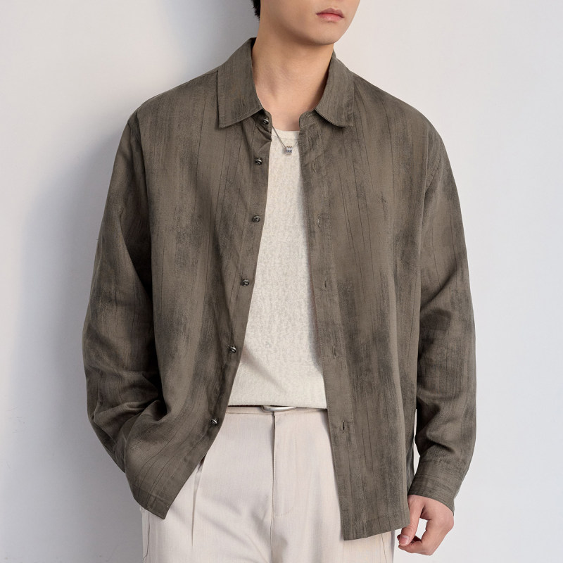 High-End Lyocell Anti-Wrinkle Long-Sleeved Shirt for Men 2026 Early Spring New Style Loose and Versatile Casual Shirt