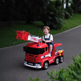 Электрическая интерактивная игрушка с сидением подходит для мужчин и женщин, пожарная машина, дистанционное управление, для детей и родителей