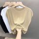 Ice Silk Knitted Sweater Women's Summer Thin 2025 New Arrival Slimming Solid Color Round Neck Short Sleeve T-Shirt Top