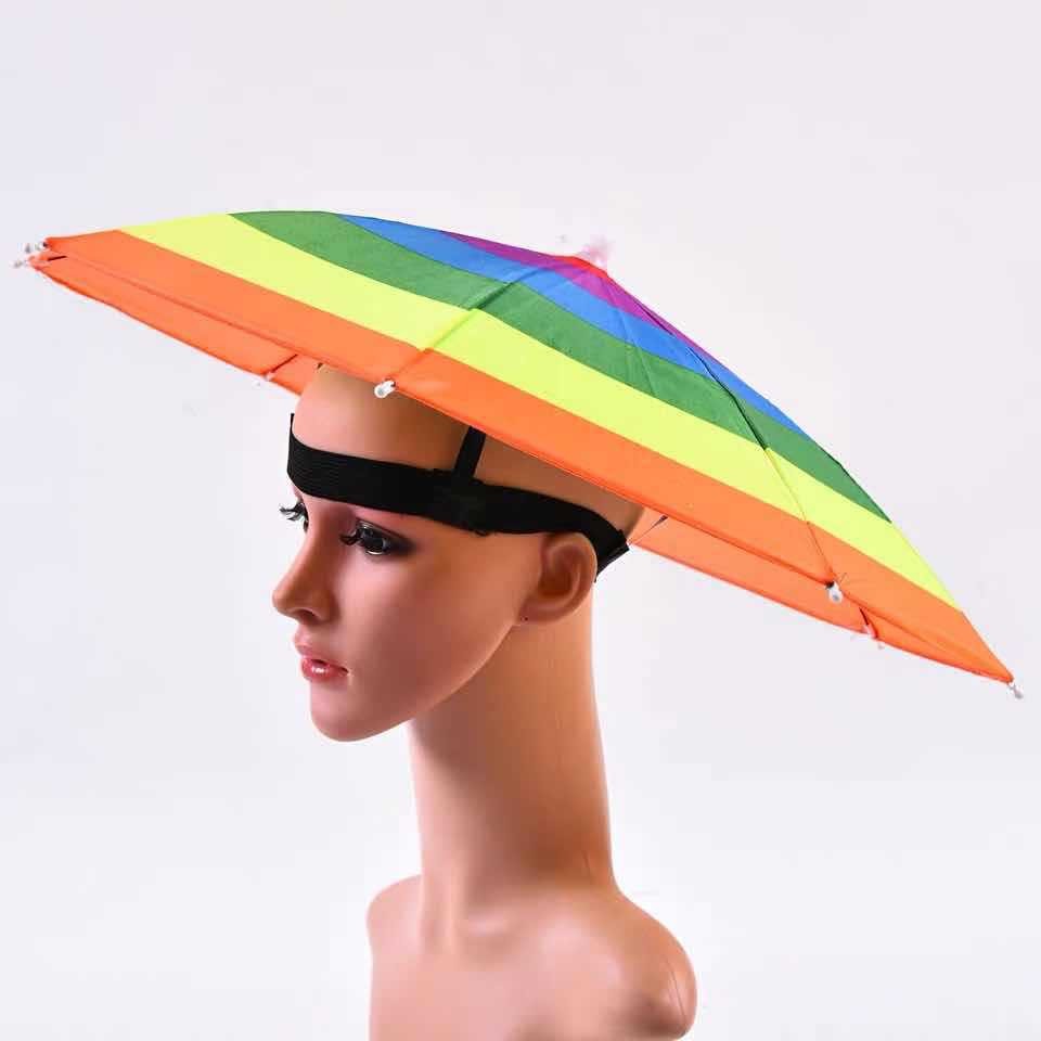 Sombrero-paraguas para niños, de plástico, para hogar, viajes o actividades al aire libre, venta directa de fábrica
