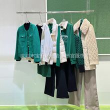 红袖风衣品牌折扣女装批发/朗文斯汀专柜撤柜尾货石井批发拿货价