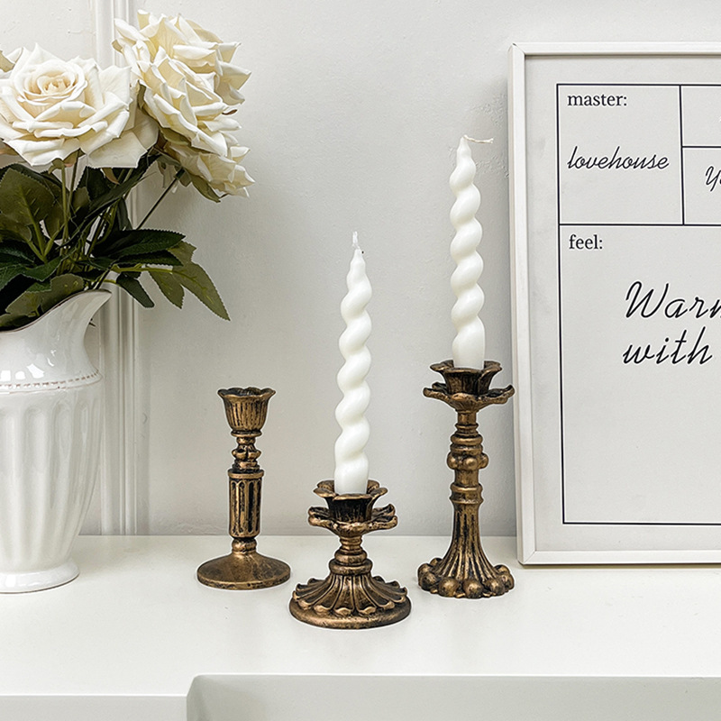 Candelaria de oro clásica francesa decoración ornamentos retro