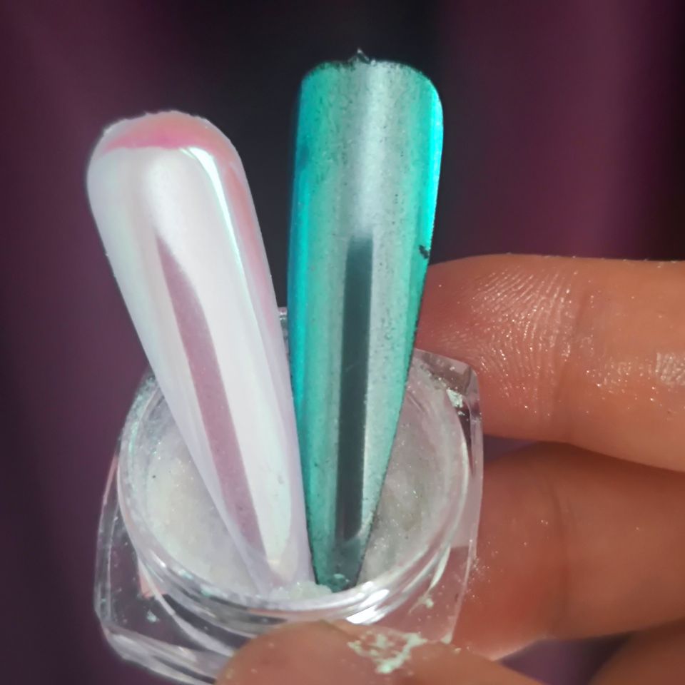 批发变色龙偏光粉极光粉魔镜粉月光石镜面粉丝绸幻彩搓搓粉0.2g