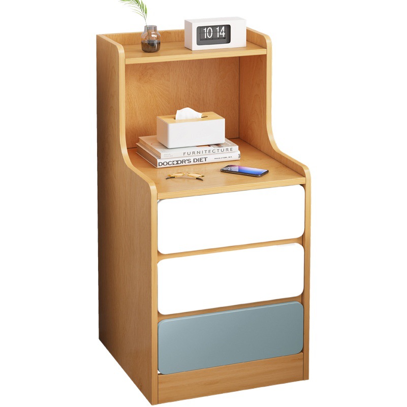 Mayor mesita de noche simple moderno Mini pequeño ultra estrecha mesita de noche dormitorio cama de almacenamiento lado pequeño estante de almacenamiento de gabinete