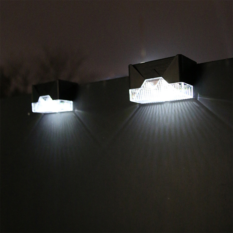 Lámpara solar LED lámpara de pared al aire libre jardín lámpara de pared lámpara de la cerca impermeable paisaje patio solar escalera lámpara