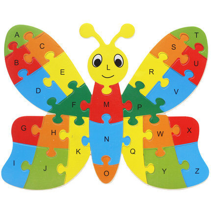 Flat puzzle wholesale animal dinosaur puzzle 26 English letters early education children's puzzle wooden toys cross-border