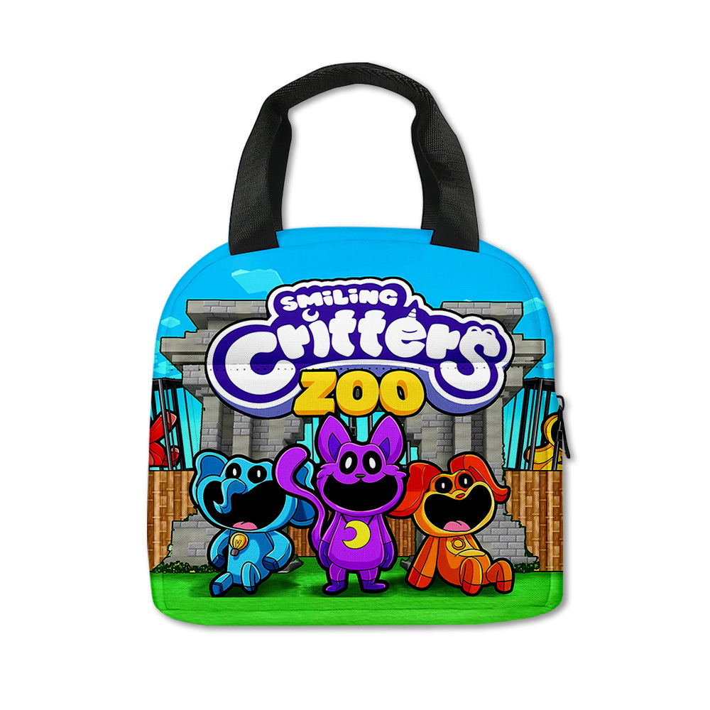 3D New Product Horror Bobby Smiling Animal Smiling Critters Lunch Bag Insulated Meal Box Handbag