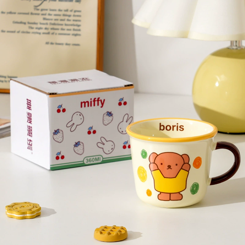 Кружка Miffy из керамики, симпатичная пара, кружка для молока/кофе, чашка для завтрака, домашняя кружка для воды, дизайнерская кружка