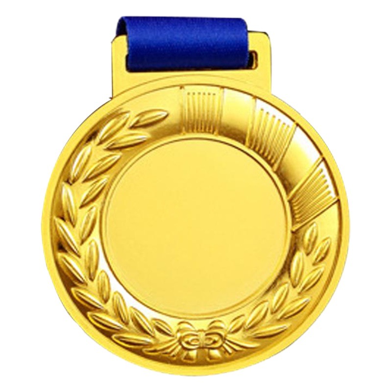 Fábrica al por mayor insignia de metal creativo Medalla deportiva en stock insignia medalla de metal de lámina de oro