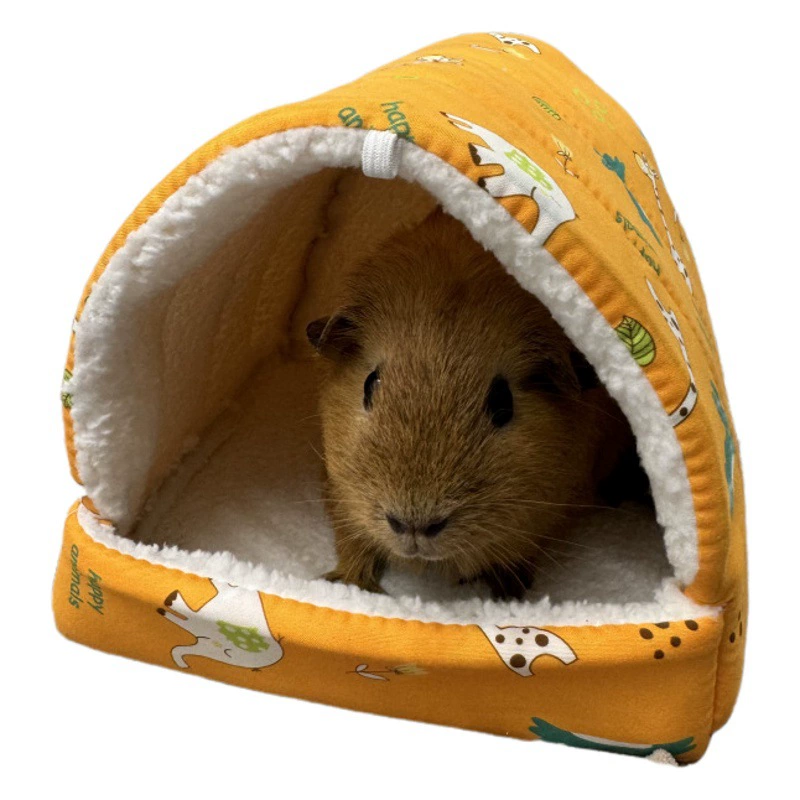 Хлопковое гнездо для хомяка Золотой медведь Зимний теплый спальный мешок Медовая сумка Черепашка Гамак Гнездо Цветочная ветка Мышь Зимние товары для животных