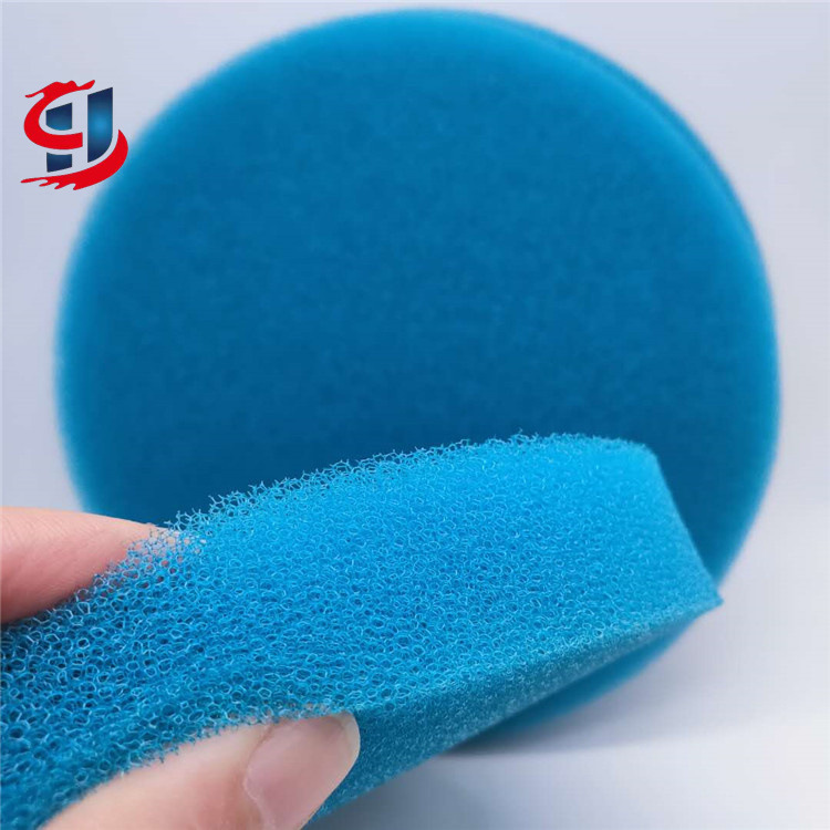 厂家供应蓝色过滤海绵柱 吸油海绵管 聚氨酯活性炭水族防尘过滤网