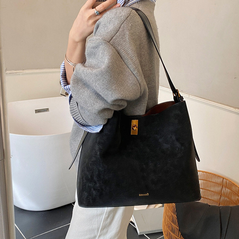 Túi tote nữ cỡ lớn đeo vai đeo chéo , chất liệu PU mềm — Cà Phê Da Báo, Da báo nâu, màu cà phê, đen chi tiết 26