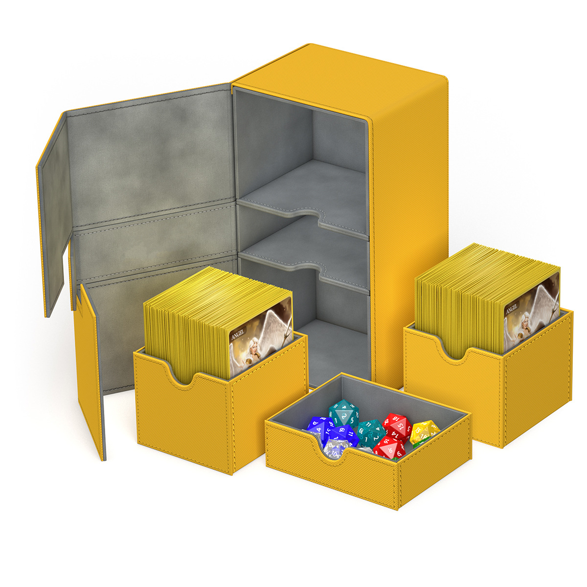 De gama alta 200 + multi-funcional caja de tarjeta de la PU juego de mesa MTG Ultraman tarjeta Bao Ke Meng Wanzhi tarjeta de almacenamiento al por mayor