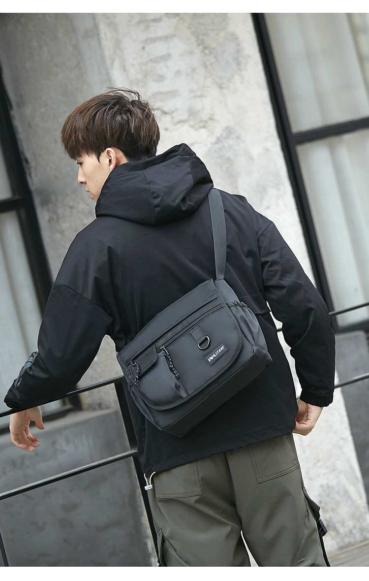 Ανδρική τσάντα ώμου Messenger Casual από καμβά, με χιαστί φερμουάρ, μεγάλης χωρητικότητας, για άνδρες, διαγώνιος, σακίδιο πλάτης_voghion.com