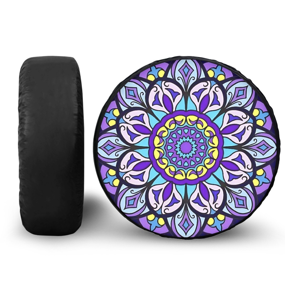 Amazon Car Tire Protective Cover Bohemian Style Pu Waterproof Tire Cover Suitable for Jeep, Rv, Suv