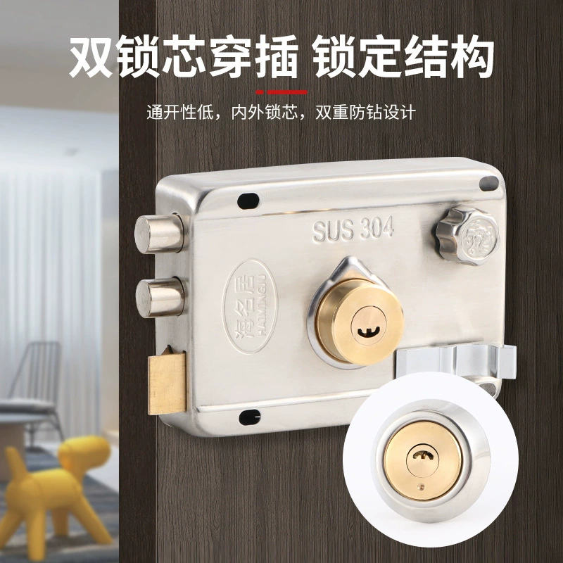 Old-fashioned universal mechanical lock stainless steel for home use, wholesale, anti-theft
