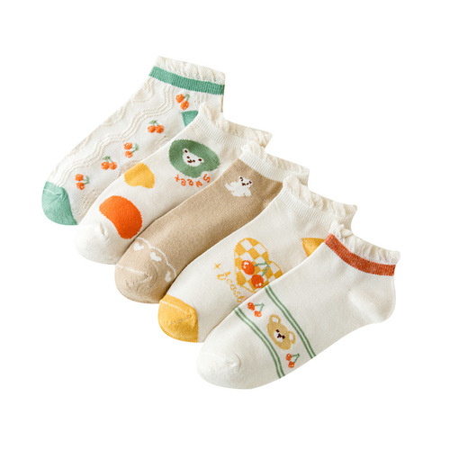 New summer socks for women Korean style cute style mesh breathable boat socks ins lace cute girls socks wholesale