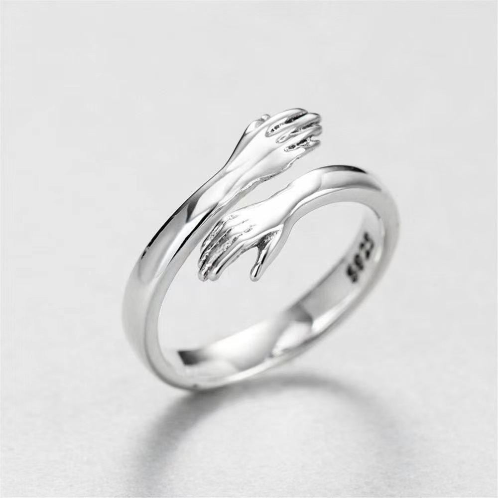 Einzigartiger Offener Partnerring Mit Umarmungs-design Für Damen_voghion.com