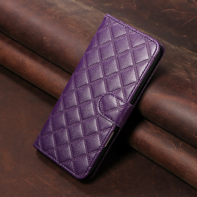 The New Plaid Pattern Is Suitable for Apple 17Promax Flip Phone Case, Iphone16 Phone Leather Case, Samsung S25Fe