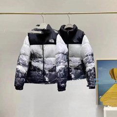 1996雪山同款棉服男女装刺绣加厚保暖面包服外贸批发工厂现货拼接