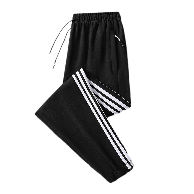 2024 primavera y otoño nuevo estilo brocado algodón roma pantalones de guardia de pies casuales sueltos coreanos pantalones de tres barras al por mayor