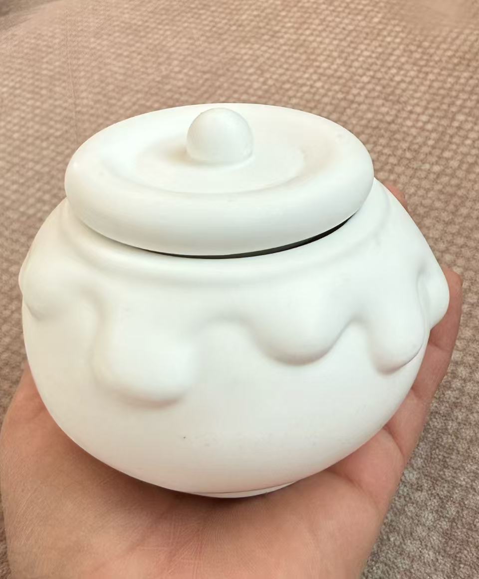 Frasco de Almacenamiento de Calabaza de Yeso en Blanco DIY para Pintar