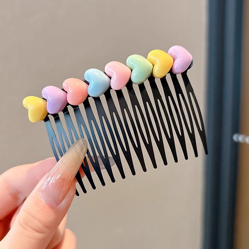 Pinza para el cabello con flequillo para niños, artefacto de acabado de cabello roto en la frente femenina, peine para el cabello para niñas, peine para la parte posterior de la cabeza, horquilla para niñas, tocado