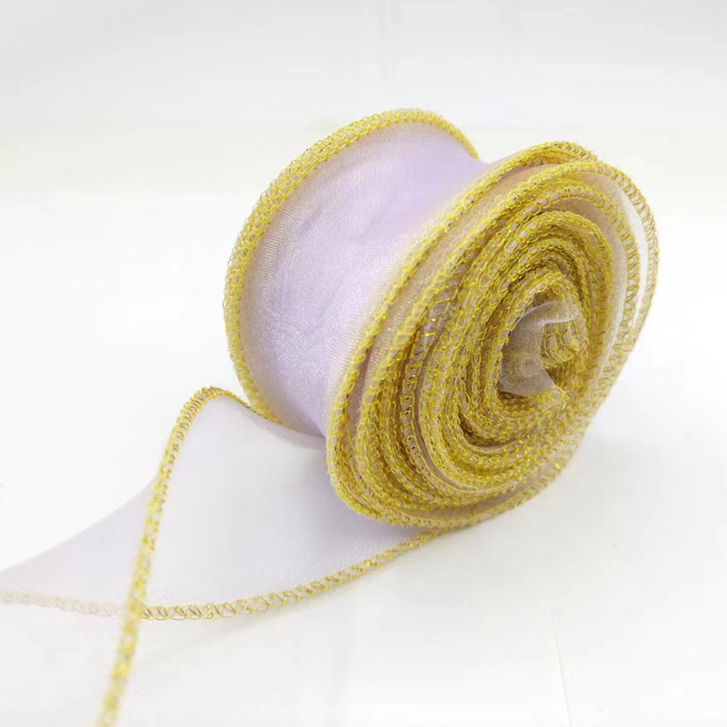 Kit de material para ramos de hilo de cola de pez de 4 cm con lazo de cinta de hilo ondulado, accesorio para el cabello con horquilla DIY, cinta decorativa, empaque simple.