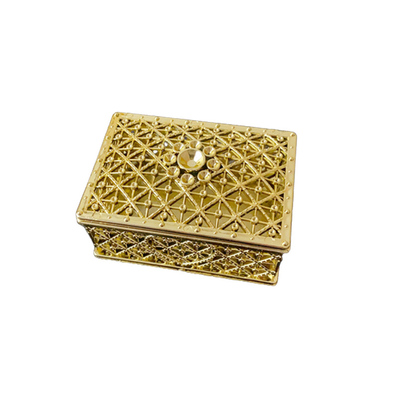 Metal high-grade jewelry storage box court style exquisite new earrings earrings necklace bracelet jewelry box wholesale women