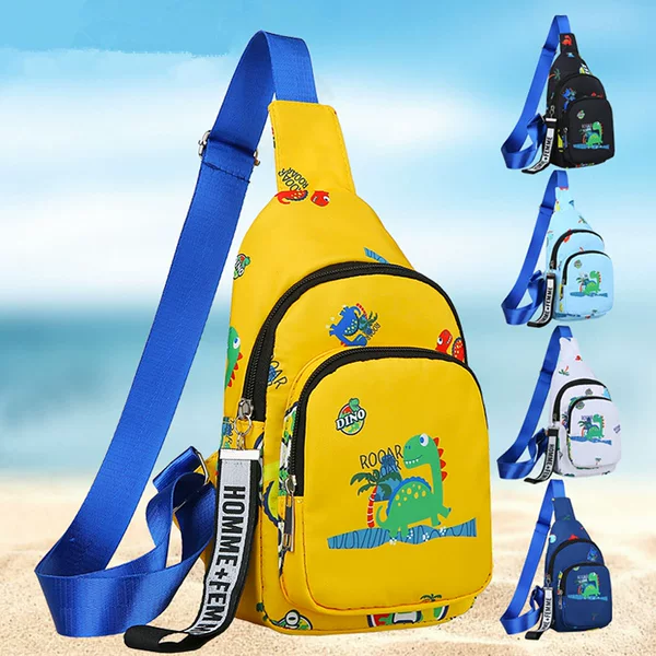 Children's Bag 2022 New Dinosaur Backpack Boy's Cute Handsome Baby's Chest Bag Boy's Fashion Crossbody Bag