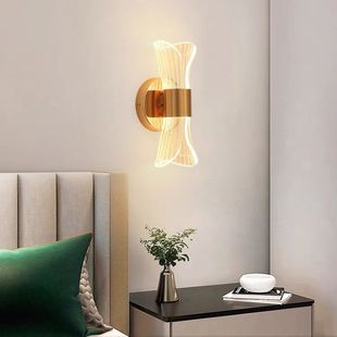 LED Modern Simple Fashion Light Luxury Acrylic Wall Lamp Bedside TV Sofa Background Wall Decorative Wall Lamp Factory