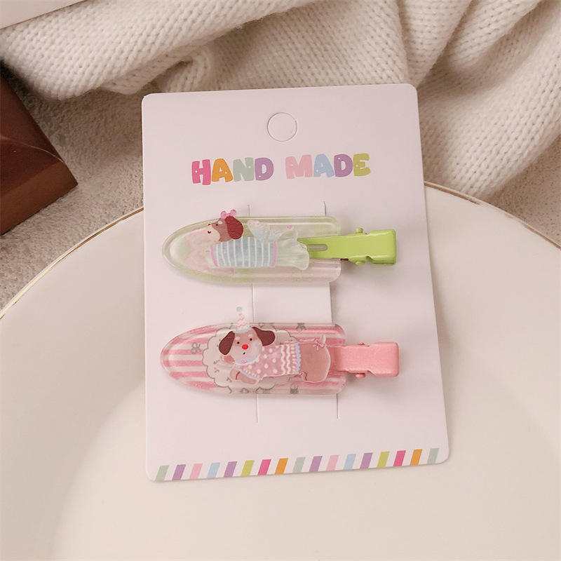 Un par de impresión de arco para niñas pinzas de cabello sin marcas de dibujos animados para mujeres adorables pinzas de cabello para el cabello de bordas rotas image 31