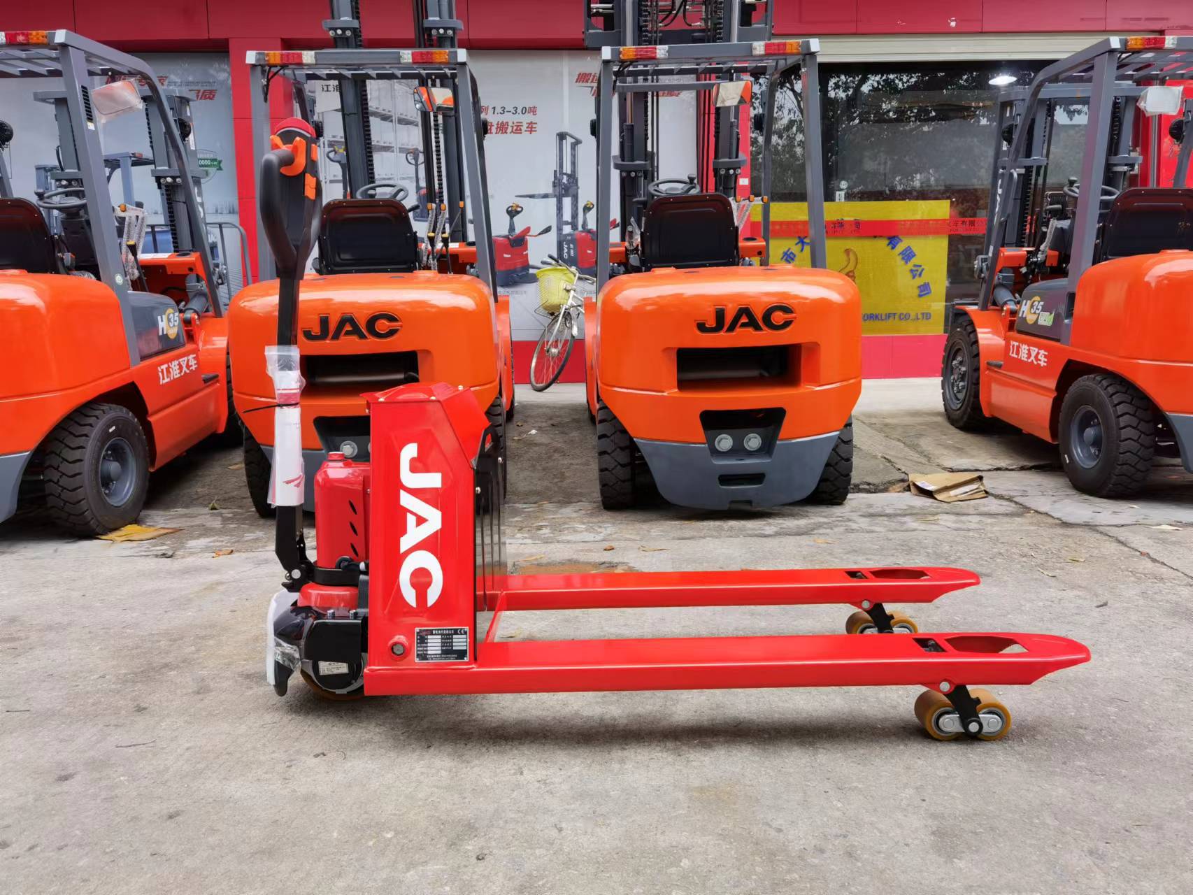 江淮2吨全电动搬运叉车电动托盘搬运车仓储物流搬运车电动叉车