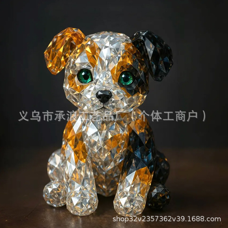 2Dアクリル平面印刷クリスタル動物彫刻クリスタル動物装飾品|undefined
