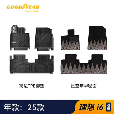 Universal Foot Pad — 8, and i6, including trunk mat accessories - high-end-injection-molded-upgraded-versioni6-high-edge-full-tpe-floor-mat-starry-night-carpet-black