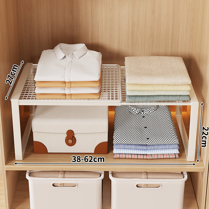 흰색 [접이식] 길이 38-62CM, 너비 27CM, 높이 22CM, 단일 레이어