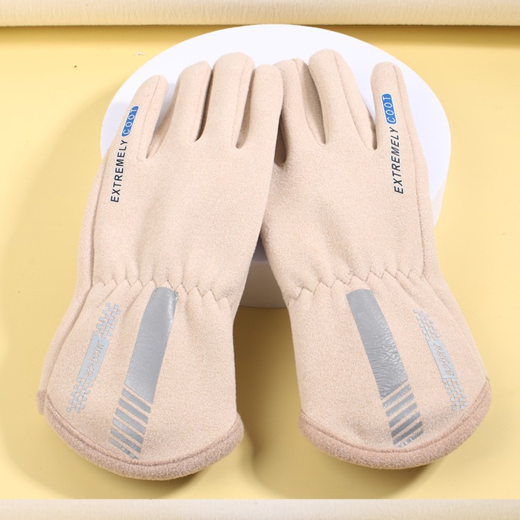 Women's Autumn and Winter Export-Grade Thermal Long Gloves with Reflective Flip Cover for Cold Protection, Suitable for Outdoor Cycling and Driving