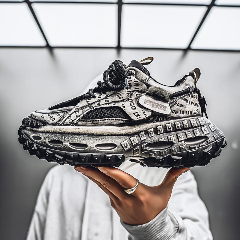 2025 cuatro estaciones de zapatos de malla transpirables zapatos de nicho al aire libre zapatos de papá chatarra el viento de Harajuku hace viejos zapatos sucios zapatos de hombre