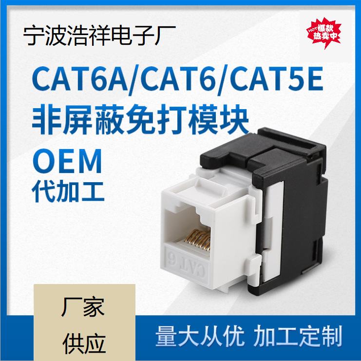 厂家供应,六类非屏蔽免工具模块，CAT6网络模块，CAT.6A电脑模块