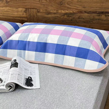 微瑕 山东老粗布 枕巾纯棉一对装 50*80 加厚 吸汗透气 防滑