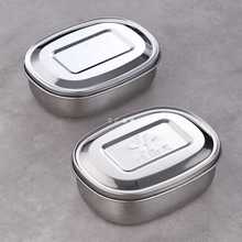 304不锈钢单层米饭碗带盖小饭盒圆形蒸饭蒸蛋小碗食品留样盒