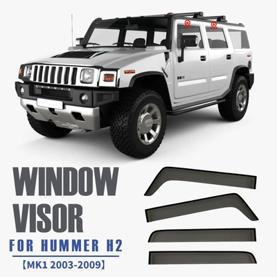 Suitable for Humvee H2 H3 Window rain shield rain visor rain eyebrow hummer h3 Window visor