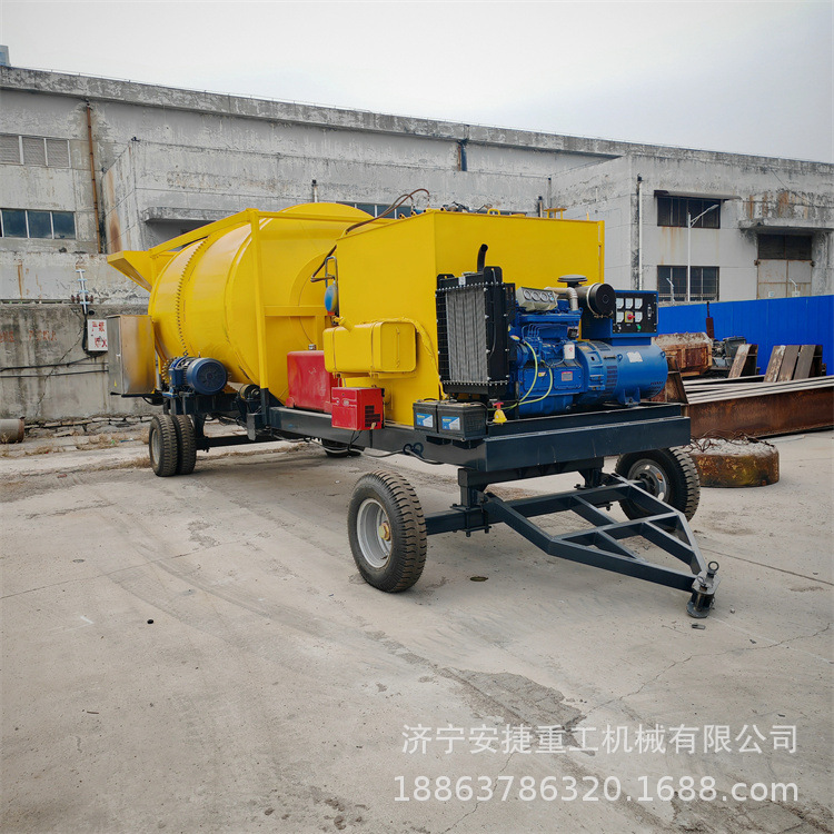 农村庭院沥青拌合机 5方加大罐体出料20t/h 小型移动式路面修补机